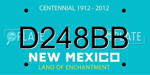 D248BB New Mexico License Plate