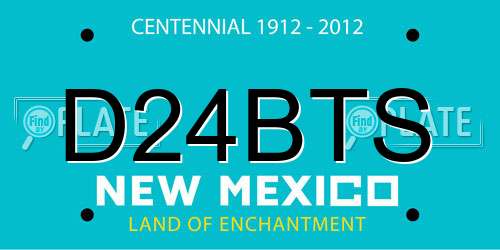 D24BTS New Mexico License Plate