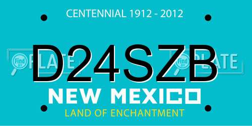 D24SZB New Mexico License Plate