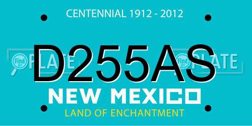 D255AS New Mexico License Plate