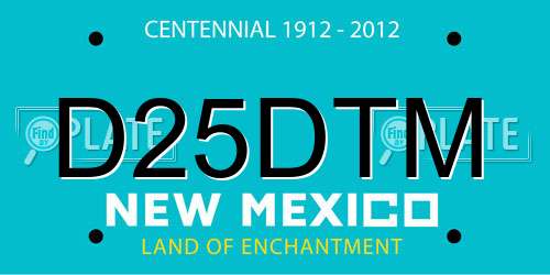 D25DTM New Mexico License Plate