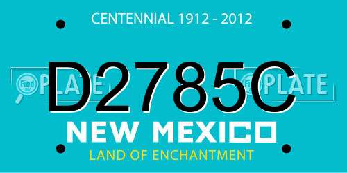 D2785C New Mexico License Plate