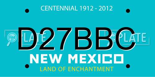 D27BBC New Mexico License Plate