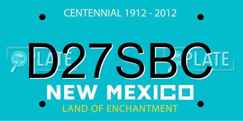 D27SBC New Mexico License Plate