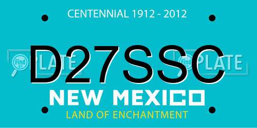 D27SSC New Mexico License Plate