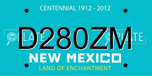 D280ZM New Mexico License Plate