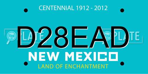 D28EAD New Mexico License Plate