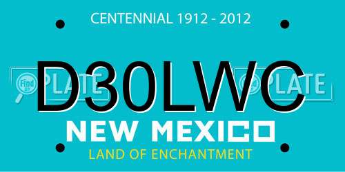 D30LWC New Mexico License Plate