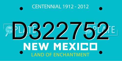 D322752 New Mexico License Plate