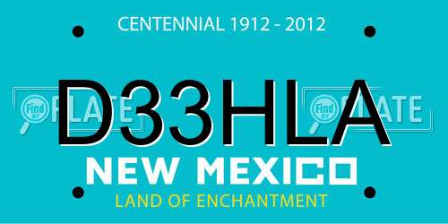 D33HLA New Mexico License Plate