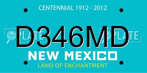 D346MD New Mexico License Plate