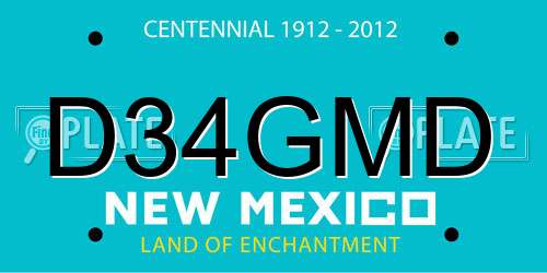 D34GMD New Mexico License Plate