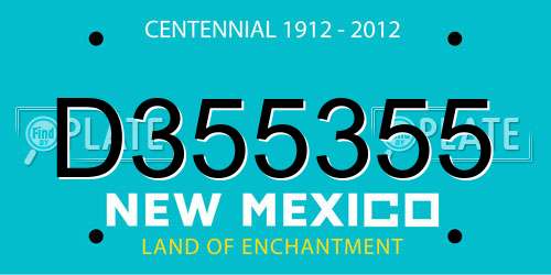 D355355 New Mexico License Plate