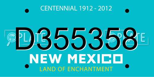D355358 New Mexico License Plate