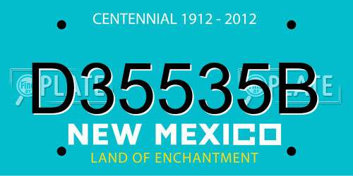 D35535B New Mexico License Plate