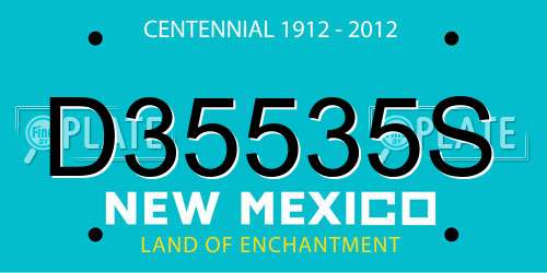 D35535S New Mexico License Plate