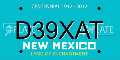 D39XAT New Mexico License Plate