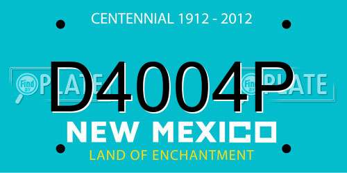 D4004P New Mexico License Plate