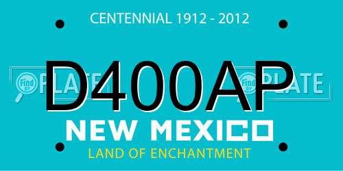 D400AP New Mexico License Plate
