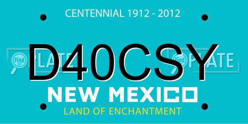 D40CSY New Mexico License Plate