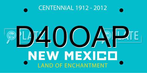 D40OAP New Mexico License Plate