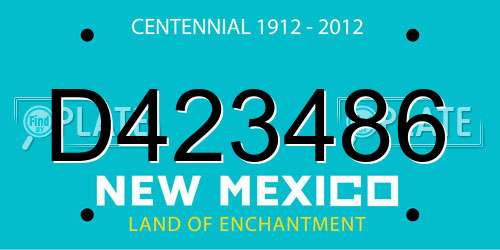 D423486 New Mexico License Plate