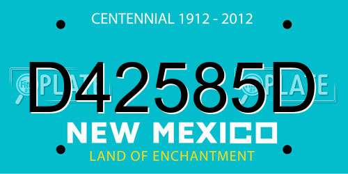 D42585D New Mexico License Plate
