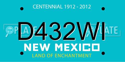 D432WI New Mexico License Plate