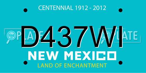 D437WI New Mexico License Plate