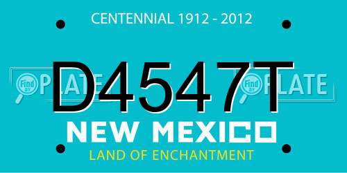 D4547T New Mexico License Plate