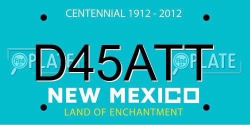 D45ATT New Mexico License Plate