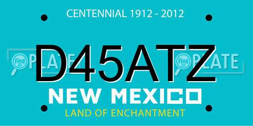D45ATZ New Mexico License Plate
