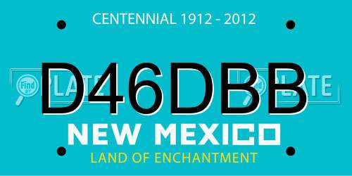 D46DBB New Mexico License Plate