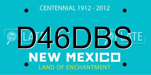 D46DBS New Mexico License Plate