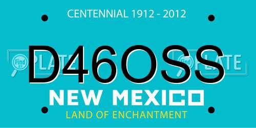 D46OSS New Mexico License Plate