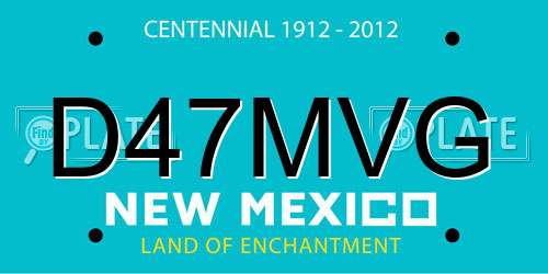 D47MVG New Mexico License Plate