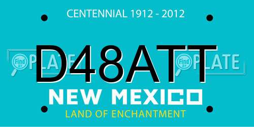 D48ATT New Mexico License Plate