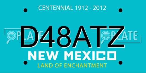 D48ATZ New Mexico License Plate