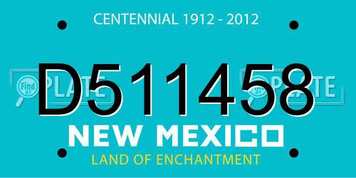 D511458 New Mexico License Plate
