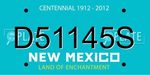 D51145S New Mexico License Plate
