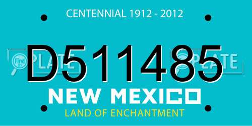 D511485 New Mexico License Plate