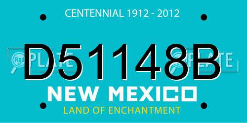 D51148B New Mexico License Plate