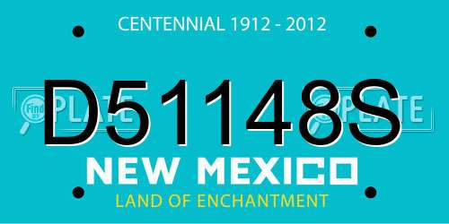 D51148S New Mexico License Plate