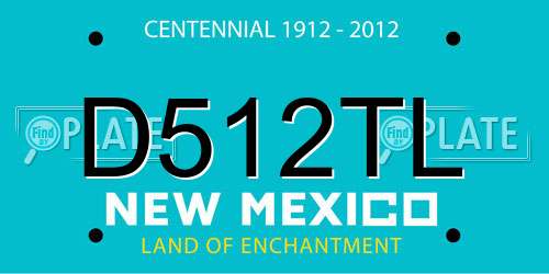 D512TL New Mexico License Plate