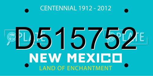 D515752 New Mexico License Plate