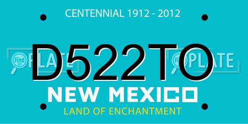D522TO New Mexico License Plate