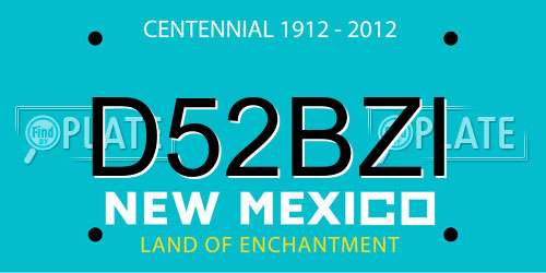 D52BZI New Mexico License Plate