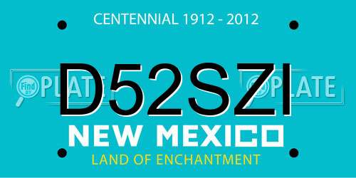D52SZI New Mexico License Plate