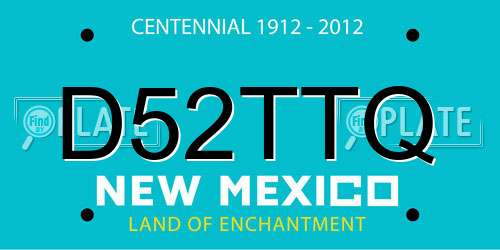 D52TTQ New Mexico License Plate