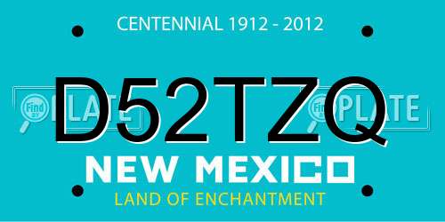 D52TZQ New Mexico License Plate